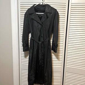 Black Sergi Platini Milan Italy Trench Coat